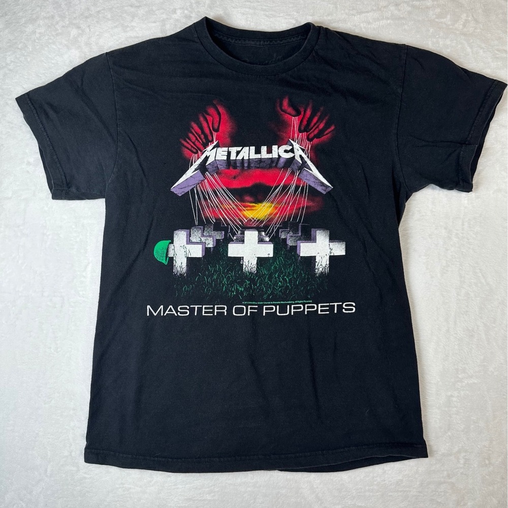 Metallica Master of Puppets Black Graphic T-Shirt Bravado 2012 Mens Medium